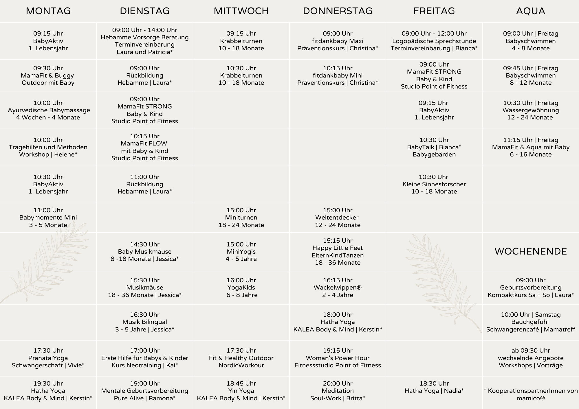 Kursplan Minden 2026